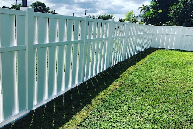 PVC fence installation project