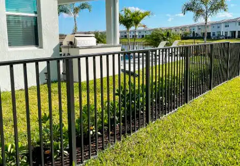 Black aluminum fence installation in Fort Lauderdale and surrounding areas by Saylor Fence